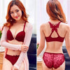 Image of Bra and panty set women lingerie set Sexy Butterfly Front Closure lace Bras For Women push up Bra set Women's Underwear bh