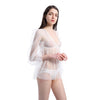 Image of Bridal Lingerie Christmas Black White Lace Lingerie Set Mini Night Dress Sleep Sleepwear See Through Sexy Set Babydoll Lenceria