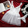 Image of Bridal Sexy Net Lingeries with G String Lace Nightdress Mini Night Dress Sleep Set See Through Temptation Underwear Women Black