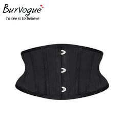 Burvogue Waist Trainer Corsets Slimming Shaper Belt Short Torso Satin Underbust Corset Sexy Lace Up Bustiers & Corsets Women
