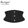 Image of Burvogue Waist Trainer Corsets Slimming Shaper Belt Short Torso Satin Underbust Corset Sexy Lace Up Bustiers & Corsets Women