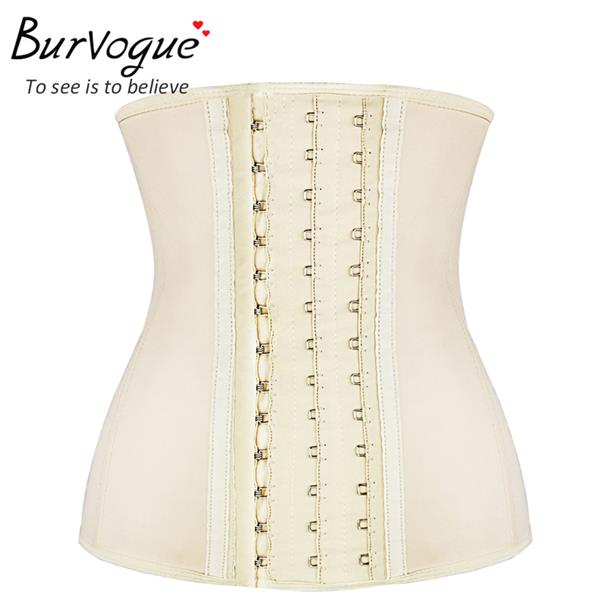 Burvogue Women Corset Waist Trainer Latex Corset Waist Control Corset and Bustier Steel Bone Underbust Slimming Shaper Corselet