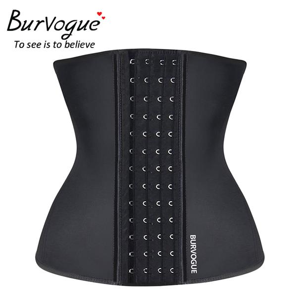 Burvogue Women Corset Waist Trainer Latex Corset Waist Control Corset and Bustier Steel Bone Underbust Slimming Shaper Corselet