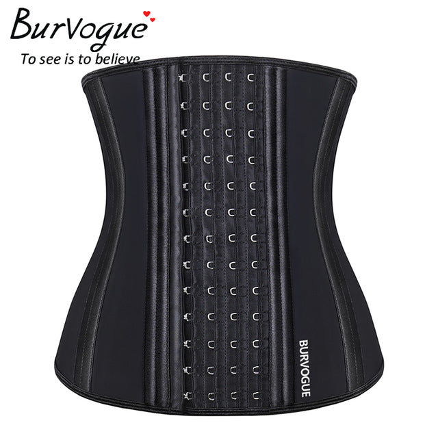 Burvogue Women Corset Waist Trainer Latex Corset Waist Control Corset and Bustier Steel Bone Underbust Slimming Shaper Corselet