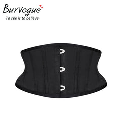 Burvogue Women Waist Trainer Corsets Slimming Shaper Belt Short Torso Satin Underbust Corset Sexy Lace Up Bustiers & Corsets