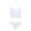 Image of CDJLFH 2019 Women Sexy Lace Bra Set Transparent Across Bra High Waist G-string Underwear Women Lingerie Suit 6 Styles 4 Colors