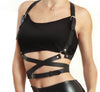 Image of CEA.HARNESS Women Leather Harness Belt Body Bondage Adjust Cage Bra Lingerie Harajuku Goth Dance Party Club Party Festival Top