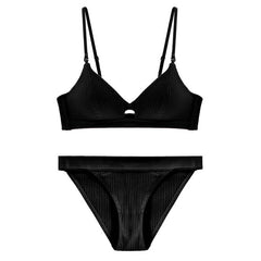 CINOON 2019 High-end Brand Romantic Temptation Bra Set Women Fashion Stripes Underwear Set Push Up Bra and Panties Set