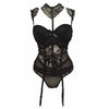 Image of CINOON Sexy Corsets And Bustiers Lingerie Sexy Floral Lace Bustiers Charming Strappy Transparent Underwear Women 3 Pcs/Lot