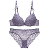 Image of CINOON Sexy Lace 3/4 Cup Bra Sets For Women Wireless Thin Cotton Breathable Comfortable Underwear Solid color Lingerie Set