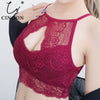 Image of CINOON Women Hollow Out Crop Tops Solid Color Wide Shoulder Strap Beauty Back Lace Camisole Sexy Vest Camisole Crop Top Female