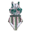 Image of CUPSHE Green Miss U Print One-piece Swimsuit Women Tied Bow Cutout Tank Monokini 2020 Girl Beach Bathing Suit Swimwear