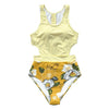 Image of CUPSHE Green Miss U Print One-piece Swimsuit Women Tied Bow Cutout Tank Monokini 2020 Girl Beach Bathing Suit Swimwear