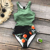 Image of CUPSHE Green Miss U Print One-piece Swimsuit Women Tied Bow Cutout Tank Monokini 2020 Girl Beach Bathing Suit Swimwear