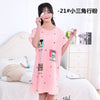 Image of Cartoon Night Dress  Mickey Minnie Cute Womens Nightgown Sleepwear Summer Womens Nightgown Sleepwear