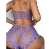 Image of Comeondear Lace Bra Set Strapless Women Erotic Lingerie Set High Waist Transparent Elastic Sets Black Bra + Panty M XL RB80869