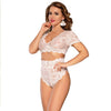 Image of Comeondear Lace Bra Set Transparent 5XL Underwear Women Sexy Set Plus Size Full Bra And Panty High Waist Lingerie Porno RB80760
