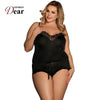 Image of Comeondear Sleepwear Lingerie Comfortable Strap Piece Pajamas Homme Plus Size Black Romper Women Sexy Night Wear RB80411