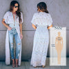 Image of Cotton Beach Cover up Kaftan Sarong Bathing Suit Lace Cover ups Beach Pareo Swimsuit Cover up Womens Swim Wear Beach Tunic #Q561