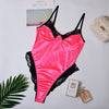 Image of Cryptographic Lace Patchwork Satin Bodysuit Sexy Backless Jumpsuit Slim Women Tops One Piece Fashion Club Party Bodysuits Skinny