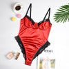 Image of Cryptographic Lace Patchwork Satin Bodysuit Sexy Backless Jumpsuit Slim Women Tops One Piece Fashion Club Party Bodysuits Skinny