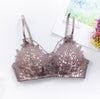Image of DERUILADY Lace Floral Embroidery Bralette Sexy Lingerie Comfort Seamless Adjusted Bras For Women Wireless Push Up Bra Underwear