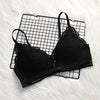 Image of DERUILADY Sexy Thin Bralette Lingerie Lace Floral Wireless Bras For Women Comfortable Seamless Push Up Bra Adjusted Underwear