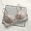 Image of DERUILADY Sexy Thin Bralette Lingerie Lace Floral Wireless Bras For Women Comfortable Seamless Push Up Bra Adjusted Underwear