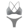 Image of De Monarchia Sexy Lingerie Set Cotton Thin Screw Thread Push Up Bra Set beauty back Women Bra Panties Set Comfort Underwear