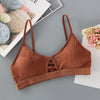 Image of DeRuiLaDy Thin Strap Bralette Sexy Lingerie Seamless Hollow Out Soft Bras For Women Wireless Push Up Bra Comfortable Underwear