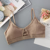 Image of DeRuiLaDy Thin Strap Bralette Sexy Lingerie Seamless Hollow Out Soft Bras For Women Wireless Push Up Bra Comfortable Underwear