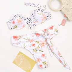 Dot Patchwork Bandeau Bikini 2019 High Quality Push Up Bikinis Female Bikini Set Swimsuit Women'S Beach Feminino May Biquinis