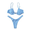 Image of Drop Shipping Sexy Push Up Unpadded Brazilian Bikini Set Women 4 Colors Bandage Bikini Set Swimsuit Triangle Swimwear Bathing