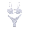 Image of Drop Shipping Sexy Push Up Unpadded Brazilian Bikini Set Women 4 Colors Bandage Bikini Set Swimsuit Triangle Swimwear Bathing