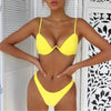Image of Drop Shipping Sexy Push Up Unpadded Brazilian Bikini Set Women 4 Colors Bandage Bikini Set Swimsuit Triangle Swimwear Bathing