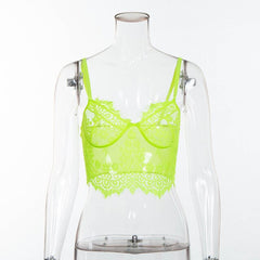 Elegant Chic Bralette Sexy Eyelash Lace Crop Top Women Lingerie Dropshipping Suppliers Underwear Camisole Cami Tank Top