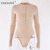 Image of Fantoye Sexy Long Sleeve Bodysuits Women 2020 Spring Winter Black Slim Bodycon Jumpsuits Rompers Ladies Stretchy Bodysuit Tops