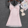 Image of Fashion 2018 NEW Sexy Strap Top Robe Summer Womens Sleepwear Casual Faux Silk Home Wear Nightwear Bath Gown Size M-XXL