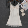 Image of Fashion 2018 NEW Sexy Strap Top Robe Summer Womens Sleepwear Casual Faux Silk Home Wear Nightwear Bath Gown Size M-XXL