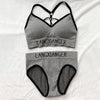 Image of Fashion Bra Briefs Set For Women Lingerie With Pads Seamless Push Up Bralette Active Bra Plus Size XL Sports Underwear #D
