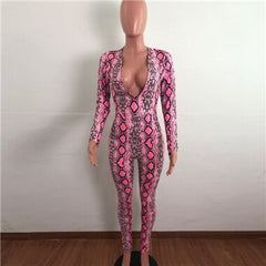 Fashion Retro Sleepwear Kigurumi For Adult Deep V-neck Slim Onesie Long Sleeve Sexy Lingerie Romper Vintage Party Women Jumpsuit