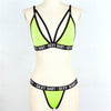 Image of Fashion Women Letter Solid Patchwork Sexy Lingerie Underwear G-String Set Lingerie Sexy Bra Set Bras Women Brief Sets 661BRS10