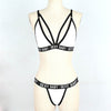Image of Fashion Women Letter Solid Patchwork Sexy Lingerie Underwear G-String Set Lingerie Sexy Bra Set Bras Women Brief Sets 661BRS10