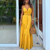 Image of Fashion Women Summer Dress Boho Style Sleeveless Strappy Female Girls Dresses V-neck Bandage Party Beach Dress Feminine les robe