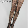 Image of Fashion Womens Lady Girls Black Sexy Fishnet Pattern Jacquard Stockings Pantyhose Tights  skull Woman 1pcs dww43