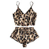 Image of Fashion pyjamas for women Sexy Summer pajamas woman set Leopard Shorts and tops home clothes pizama damska sleepwear