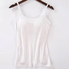 Image of Fitness Clothing  Padded Bra Tank Top Women Modal Spaghetti Solid Cami Top Vest Female With Built In