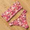 Image of Floral Bikini Set Sexy Bandeau Swimwear Women Mixed Size Swimsuit Free Match Upper Bikini Halter Bathing Suit Beachwear Printed