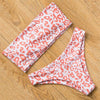 Image of Floral Bikini Set Sexy Bandeau Swimwear Women Mixed Size Swimsuit Free Match Upper Bikini Halter Bathing Suit Beachwear Printed