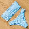 Image of Floral Bikini Set Sexy Bandeau Swimwear Women Mixed Size Swimsuit Free Match Upper Bikini Halter Bathing Suit Beachwear Printed